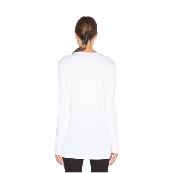 Designer T by ALEXANDER WANG Classic LONG Rayon Tee with Pocket - Picture 2 of 5